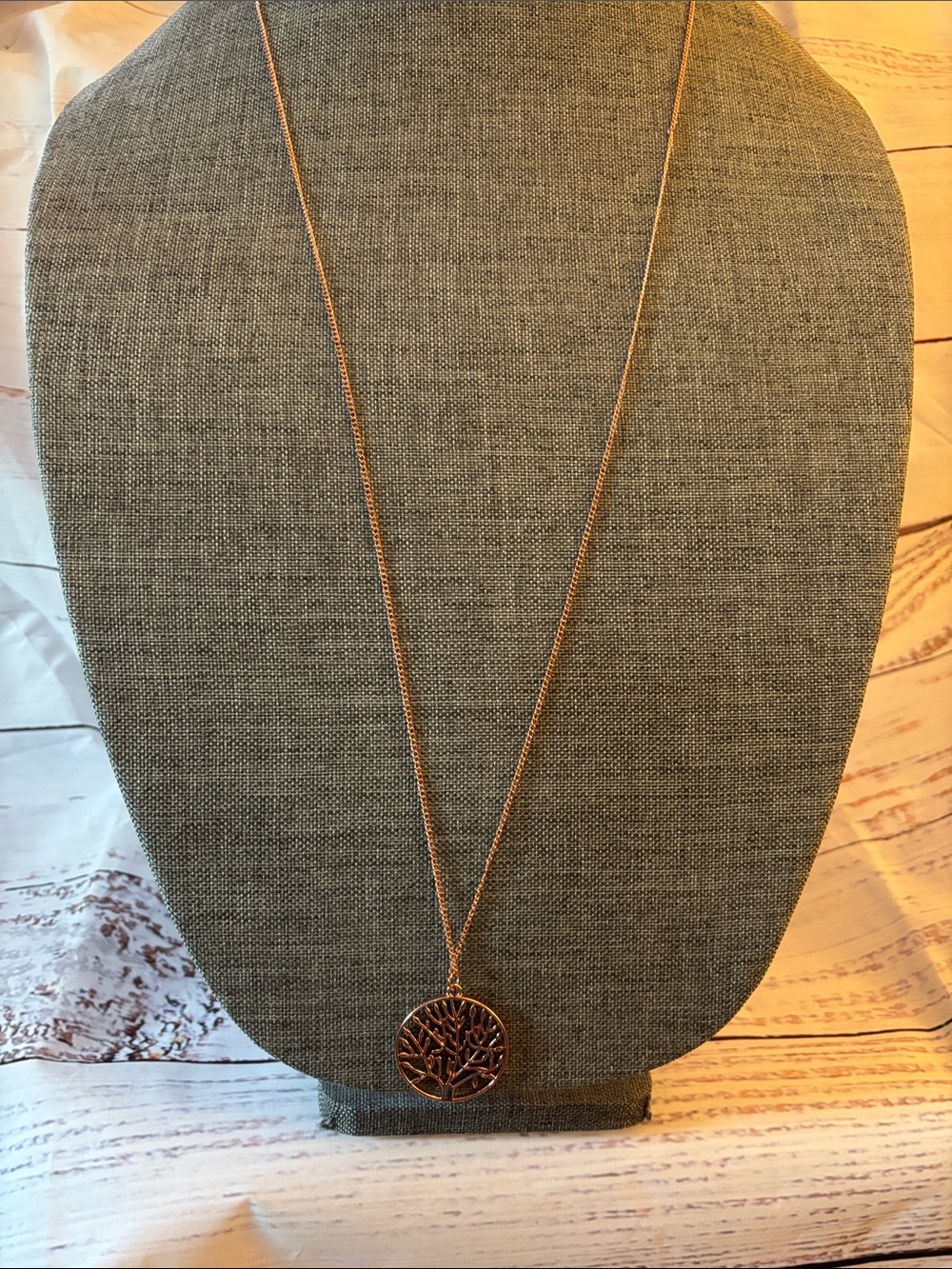 paparazzi Rose Gold Tree of Life Pendant Necklace